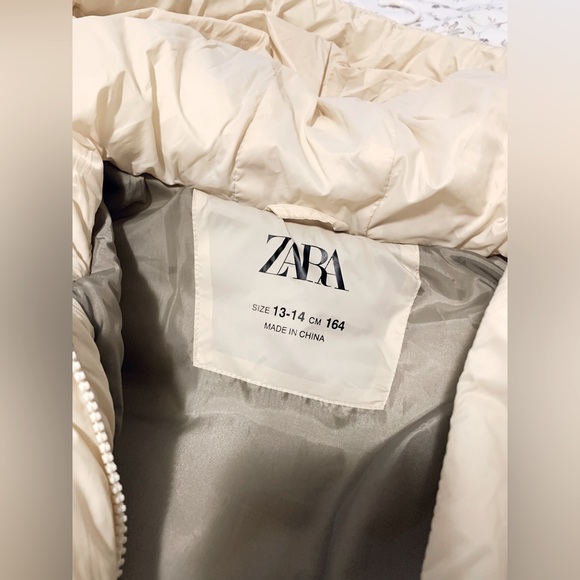 ZARA Extra Long Puffer Vest sz 13 14 fits like 2/4 - Picture 7 of 8
